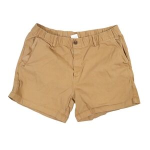 Bearbottom Chino Shorts Mens XL Khaki Solid Modern 5.5 Inseam Stretch Cotton Tan